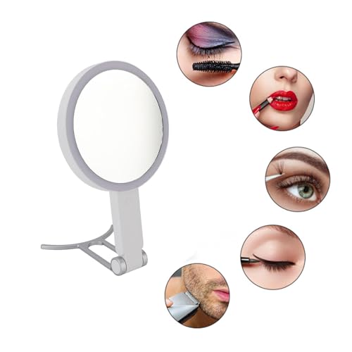 Espejo de maquillaje iluminado con aumento y luces LED regulables para un delineado preciso 4