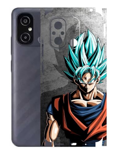 Image of AtOdds - Compatible for REDMI 12C Mobile Back Skin Sticker - Lamination - Rear Screen Guard Protector Film Wrap (Coverage - Back+Camera+Sides) (Design - Anime-4)