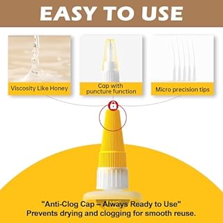 Ceramic Super Glue Liquid, Clear Instant Cyanoacrylate Adhesives for Ceramic Repair Food Safe, All Purpose CA Glue for Shoe Plastic Leather Glass Model Metal Wood Pottery Porcelain Mugs Clay Dishes