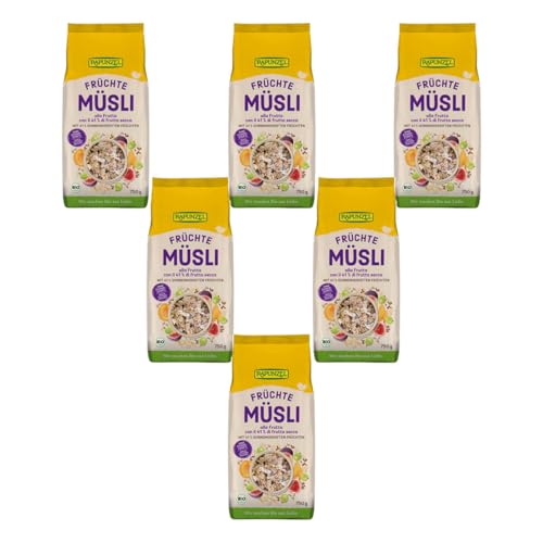 Rapunzel Früchte Müsli, 6er Pack (6x 750 g) - Bio