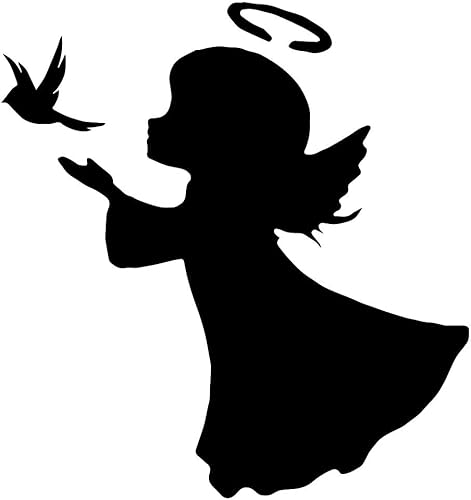 Plantilla de ángel volador con paloma plantillas de ángeles religiosos de 3 pulgadas de ancho x 3.5 pulgadas de alto