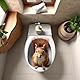 Deko Aufkleber WC Deckel Toilettendeckel 3D Wilde Tiere Toilettensitz Aufkleber 29CM PVC WC Deckel Bad Klo Aufkleber Sticker Umweltfreundliche PVC-Aufkleber Für Toiletten Für Badezimmer WC Zubehör