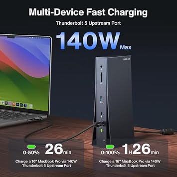 iVANKY 11-Port Intel Certified Thunderbolt 5 Dock with Qi2 Certified Wireless Charging Station