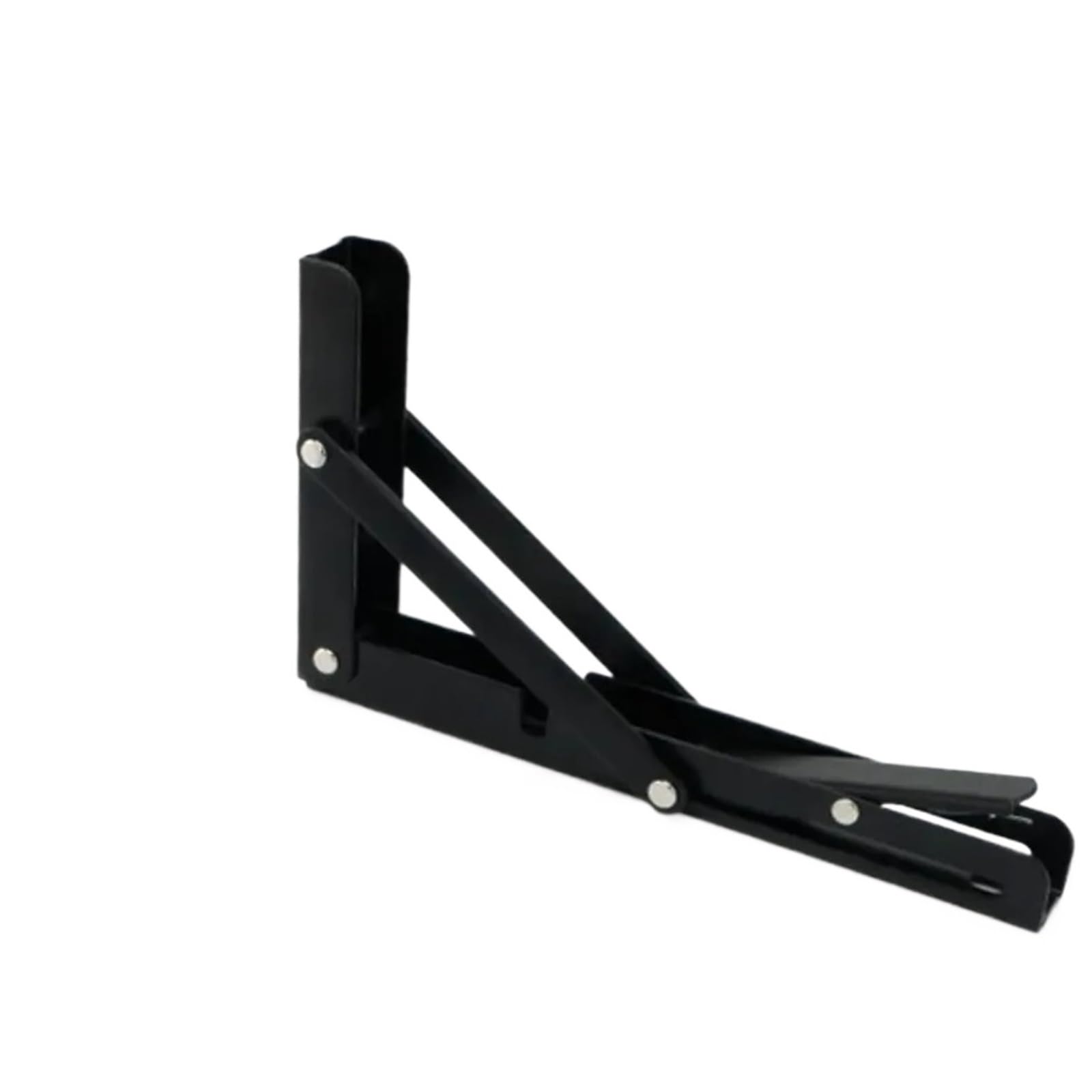 Jfnklfg 16 Inch Metal Brackets 2Pcs Folding Triangle Bracket Shelf Heavy Support Adjustable Wall Mounted Bench Table Furniture Hardware