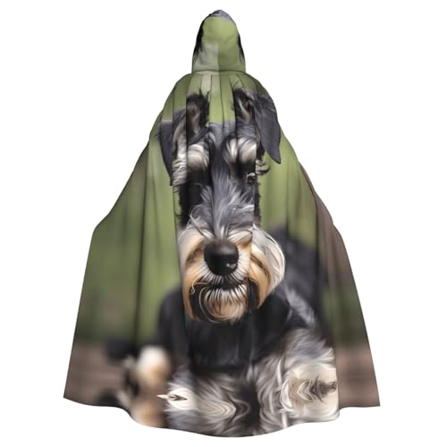 Cape à capuche schnauzer finitions soignées pour mariage et cosplay