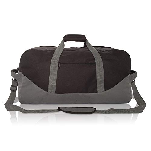 Image of DALIX 25 inch Big Adventure Large Gym Sports Duffle Bag (Black Grey Navy Blue Red Camo)