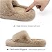 Chantomoo Women's Slippers Memory Foam House Bedroom Slippers for Women Fuzzy Plush Comfy Faux Fur Lined Slide Shoes Anti-Skid Sole Trendy Gift Slippers Light BrownSize7 8 6.5