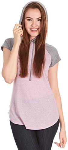 X America Baseball Tee Shirts Women with Hood - Junior & Plus Size T Shirts for Women