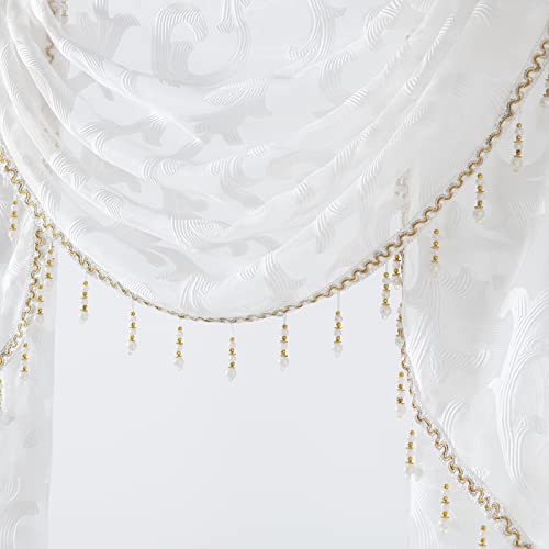 Napearl Window Valances For Living Room Two Swags Valance Window Treatment Waterfall Valance Kitchen Bedroom Decoration #TOP7