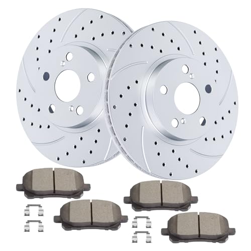 Acinoparts Front Brake Kit Drilled and Slotted Disc Brake Rotors