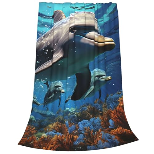 Couverture dauphin douce en microfibre pour des soirées cocooning