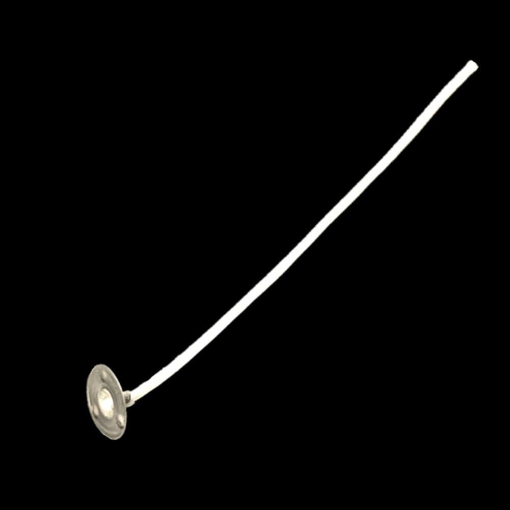 FQTANJU Low Smoke and Natural Candle Wick with Candle Wick Centering Device for Candle Making and Candle DIY, 200Pcs. (White, 6 Inch)