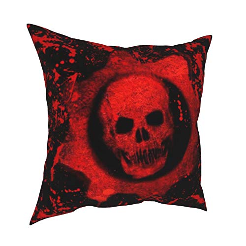 Hulili - Funda de cojín (4 unidades, 45 x 45 cm), diseño de Omen carmesí