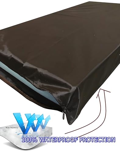 Image of Dogbed4less Durable Extra Large Gel Memory Foam Dog Bed with 1680d Nylon Blue Cover and Waterproof Liner with Bonus Cover, 47X29X4 Inch (Fit 48X30 Crate)