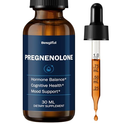 Liquid Pregnenolone Supplement Sublingual Micronized Liquid for Hormone Balance Memory & Focus Support Promote Cognitive Health Better Absorption Than Capsules 30 ml