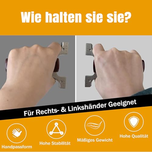 Luoyer® Zwille Steinschleuder Profi für Jagd Slingshot Clip-Anbindungstechnik Schleuder aus Edelstahl Holz Griff Katapult Set mit Gummibänder Tonkugeln für Erwachsene Outdoor Sport