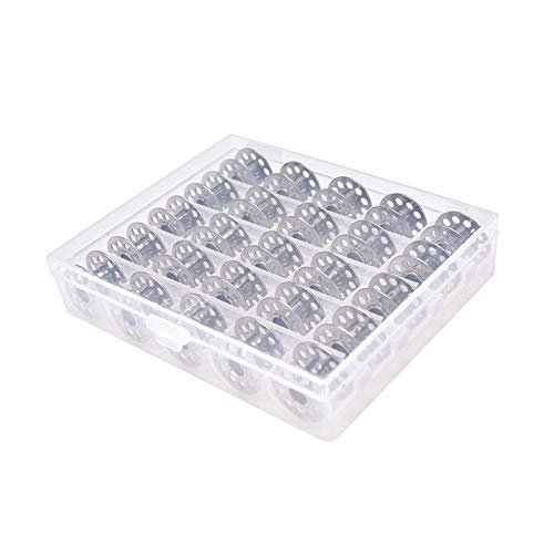 Binaryabc Bobbins Spool Metal Case With 25 Grid Storage Case Box For Brother Janome Singer Sewing Machine Reels 25Pcs #TOP3