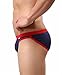 BRAVE PERSON Men's Fashion Underwear Briefs Mesh Elastic Sports Shorts B1139 (S, Navy/Blue/Gray)