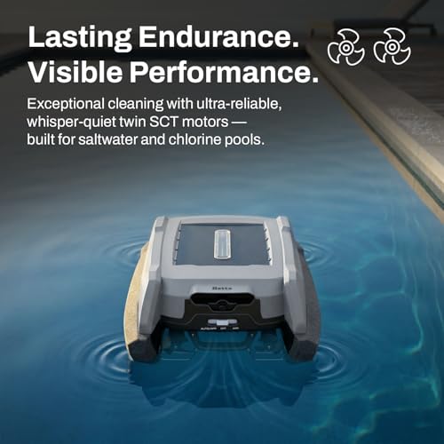 Image of Betta Neo Solar-Powered Robotic Pool Skimmer with App Control & Ultra Long-Range Gateway System, Weather-Adaptive & Scheduled Cleaning, Dual Charging Options, for In-Ground & Above-Ground Pools (Grey)