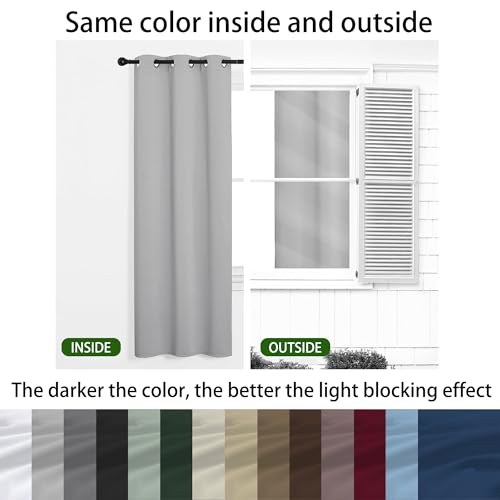 Rideau isolant anti-UV en polyester 330x150cm protégeant efficacement votre chambre