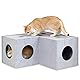PETKARAY Katzentunnel, Original Katzenversteck Höhle für Indoor-Katzen, große Kätzchen-Spielröhren und Tunnel, weiches Filz-Katzenspielzeug mit interaktivem Guckloch