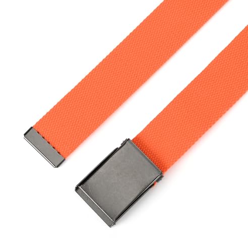 Image of Mile High Life Canvas Web Belt | Cut to Fit Up to 52 inch | Flip-Top Matte Silver Nickel Buckle 12 Colors