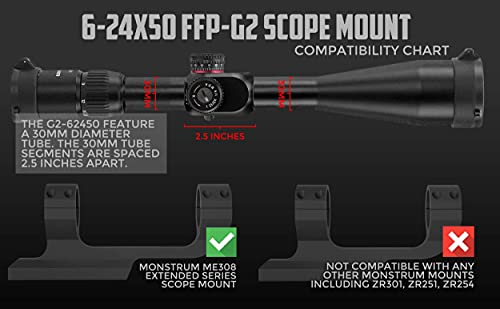 Monstrum G2-BFFPS62450-R 6-24X50 First Focal Plane Ffp Rifle Scope thumb #7