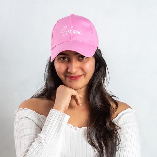 Image of AICA Personalised Name Cotton Cap for Men & Women � Black, Free Size | Gifts for Men & Women