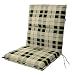 Produktbild Doppler Auflage für Niederlehner Spot beige kariert I Gartenstuhl-Polster 100x48x5cm aus Baumwolle & Polyester I Sitzauflage weich & bequem I Sitzkissen zum Festbinden an Gartenstuhl