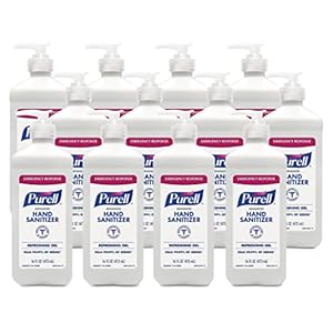PURELL Advanced Instant Hand Sanitizer, 16 oz Pump Bottle, 12/Pack (9636-12-P)