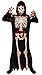 Produktbild Magicoo Halloween blutiger Skelett Kostüm Kinder Jungen schwarz inkl. Robe mit Kapuze - Gr 110 bis 140 - Gespenst Dämon Skelett-Kostüm Kind (122/128)