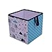 Bacati Woodlands Boys Cotton Storage Box Small, Aqua/Navy/Grey