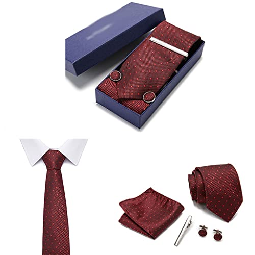 Set corbata con pañuelo y gemelos para hombres