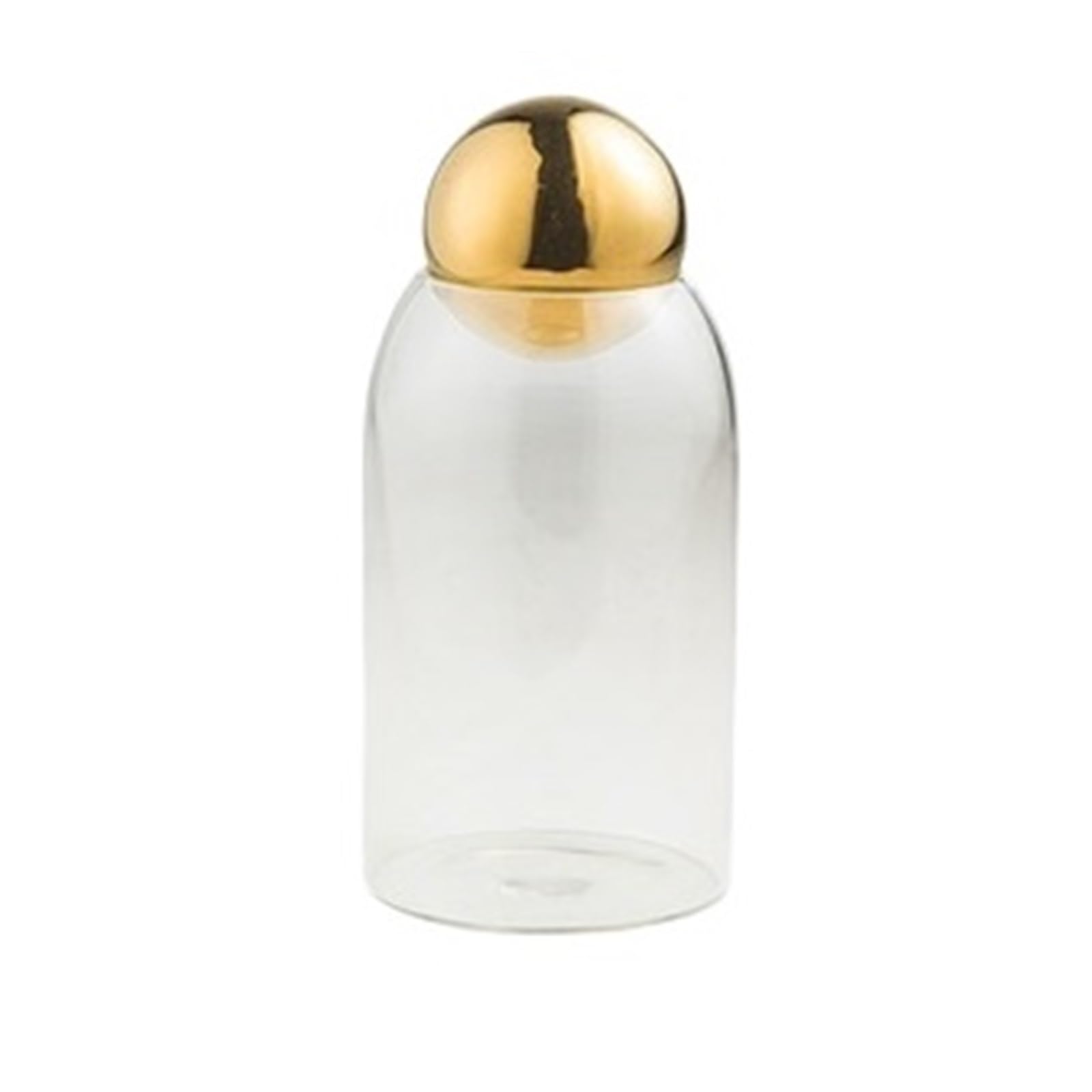 Serbatoio di stoccaggio chicchi caffè in vetro trasparente sigillato da 2 pezzi. frutta secca. bottiglie multicereali Per Cucina(Golden stopper-M)