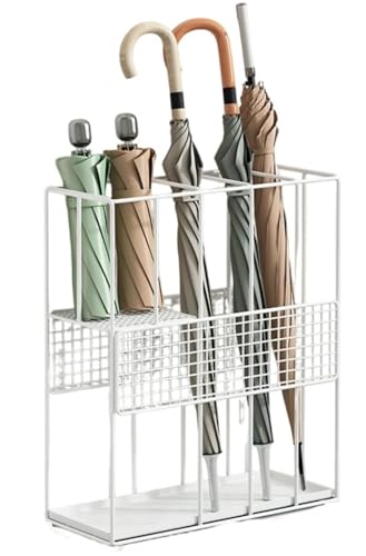 HeartTrend 傘立て 大容量 玄関用 スリム傘 折りたたみ傘収納 傘収納 レインラック 北欧 シンプル 店舗 ビジネス 家庭用 (ホワイト)