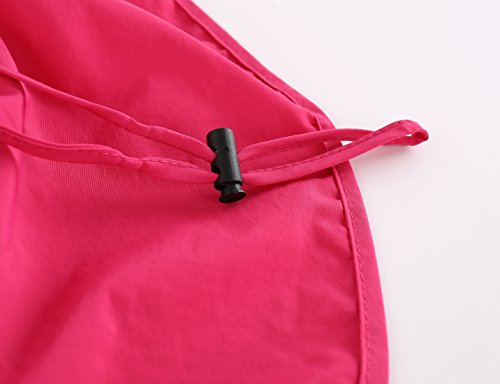 Home Prefer Womens Uv Protective Sun Hat With Neck Flap Mesh Cool Bucket Fishing Hat Rose Red thumb #7
