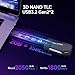 500GB Magnetic Portable SSD,2050MB/s Type-C USB 3.2 Gen 2x2 External SSD,4K ProRes Record and Store,Aluminum alloy,RGB Touch Lighting,External Solid State Drive for iPhone15/16/Android/PC/Mac -PS2200