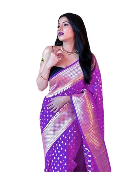 Traditional Gorgeous Designer Silk Saree & Unstitched Soft Silk Blouse with Soft Silk | Wedding Occasional Saree.