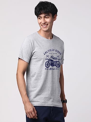 Image of ADRO Men's 100% Cotton Regular Fit T-Shirt