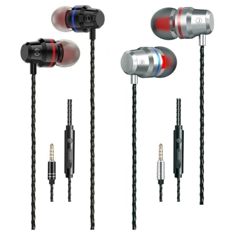 Eerfeng Wired Earbuds with Microphone Cover