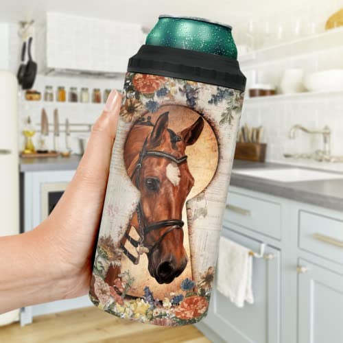 Wowcugi Horse Tumbler Can Cooler 4-In-1 Horse Gifts For Women Horses Lovers Stainless Steel Insulated Cup With Lid 16Oz For Men Boys Girls Christmas Birthday Equestrian Gift #TOP6