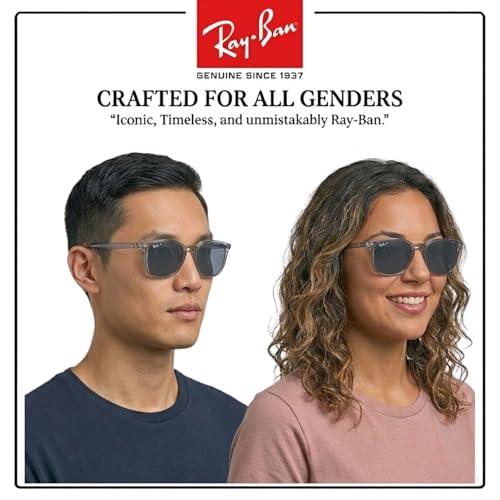 Image of Ray-Ban RB4387 Square Shaped Sunglasses for Men & Women with Official RAYBAN Eyewear Kit