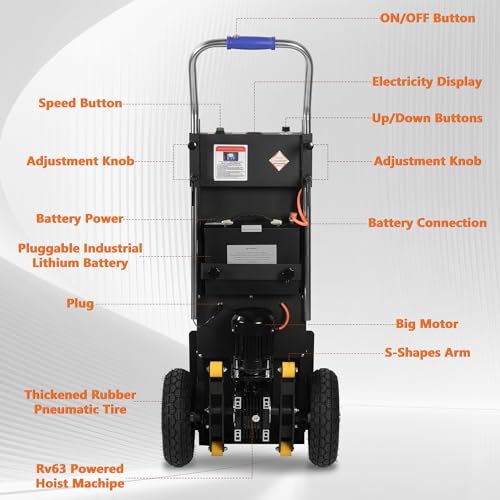 Carretilla eléctrica para escaleras 1500W con llantas antideslizantes 10" miniatura 5