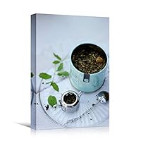 Canvas Wall Art Tea Preparation Coffee Drinks Kitchen Multicolor Photography Rustic Urban - 12x18 inches