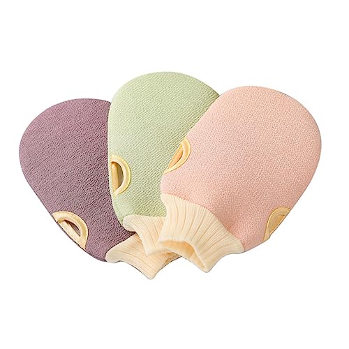 FRCOLOR 2 Piezas Guantes Exfoliantes de Ducha Pack de Guantes de Masaje Corporal para Exfoliación Suave Color Verde Perfectos para Tipos de