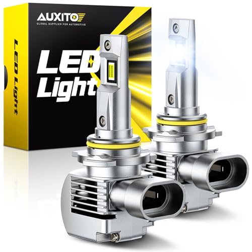 Image of AUXITO 9012 /HIR2 Bulbs, 50000LM Brightness 900％ Brighter, 6000K White, Canbus Ready Plug and Play HIR2 Halogen Fog Lamp Replacement, Pack of 2