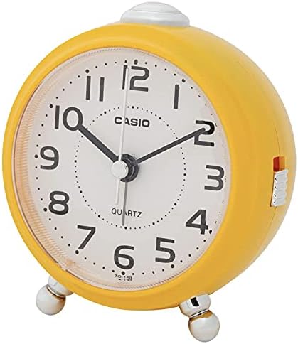 Casio TQ-149-9JF Alarm Clock, Yellow, Analog, Small, Snooze with ...