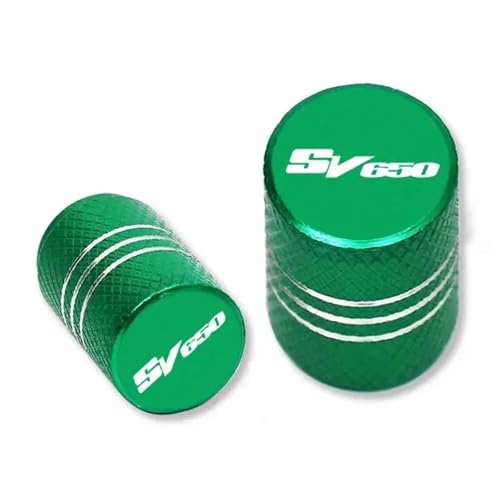Bouchons de valve moto vert Suzuki SV650S de 1999 à 2009