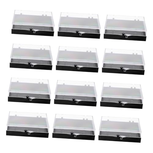 CHICAMPERA 12個 ネイルチップ収納ケース 透明蓋付き 用 軽量ポータブル ネイルチップディスプレイボックス 小物整理に 透明ボックスで柄も一目