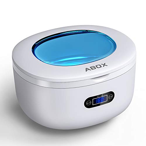 Ultrasonic Jewelry Cleaner, ABOX Professional Cleaning Machine 25 Ounces/750ML with Digital Timer and Clear Lid, Eyeglasses, Rings, Dentures Cleaner GT-F6